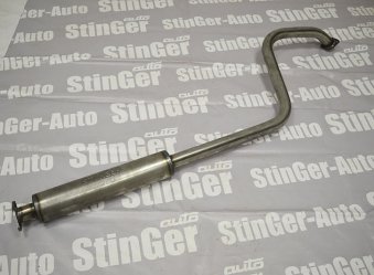 Резонатор прямоточный 'StinGer' Chevrolet Cruze 1,6/1,8 нержавеющая сталь